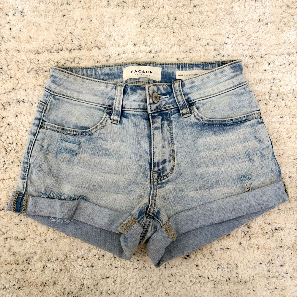 PacSun Super Stretch Shortie Jean Shorts